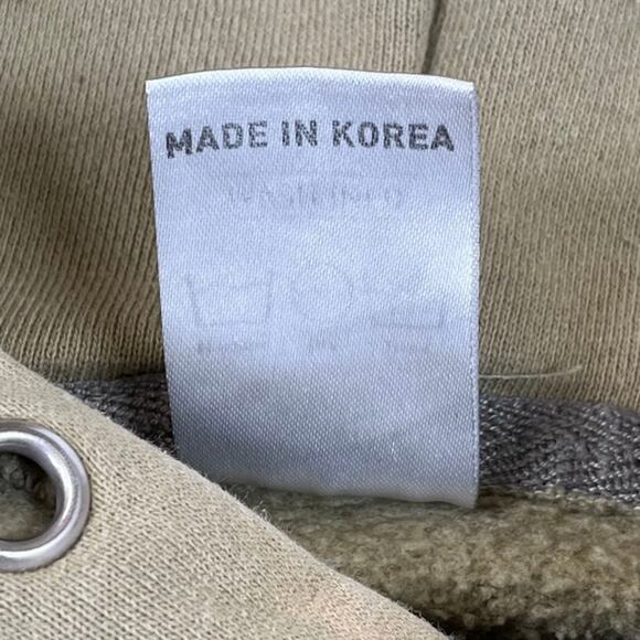 FMJ Sweatshirt Mens Large Green Long Sleeve Pullover Hooded Running Streetwear - Picture 7 of 11